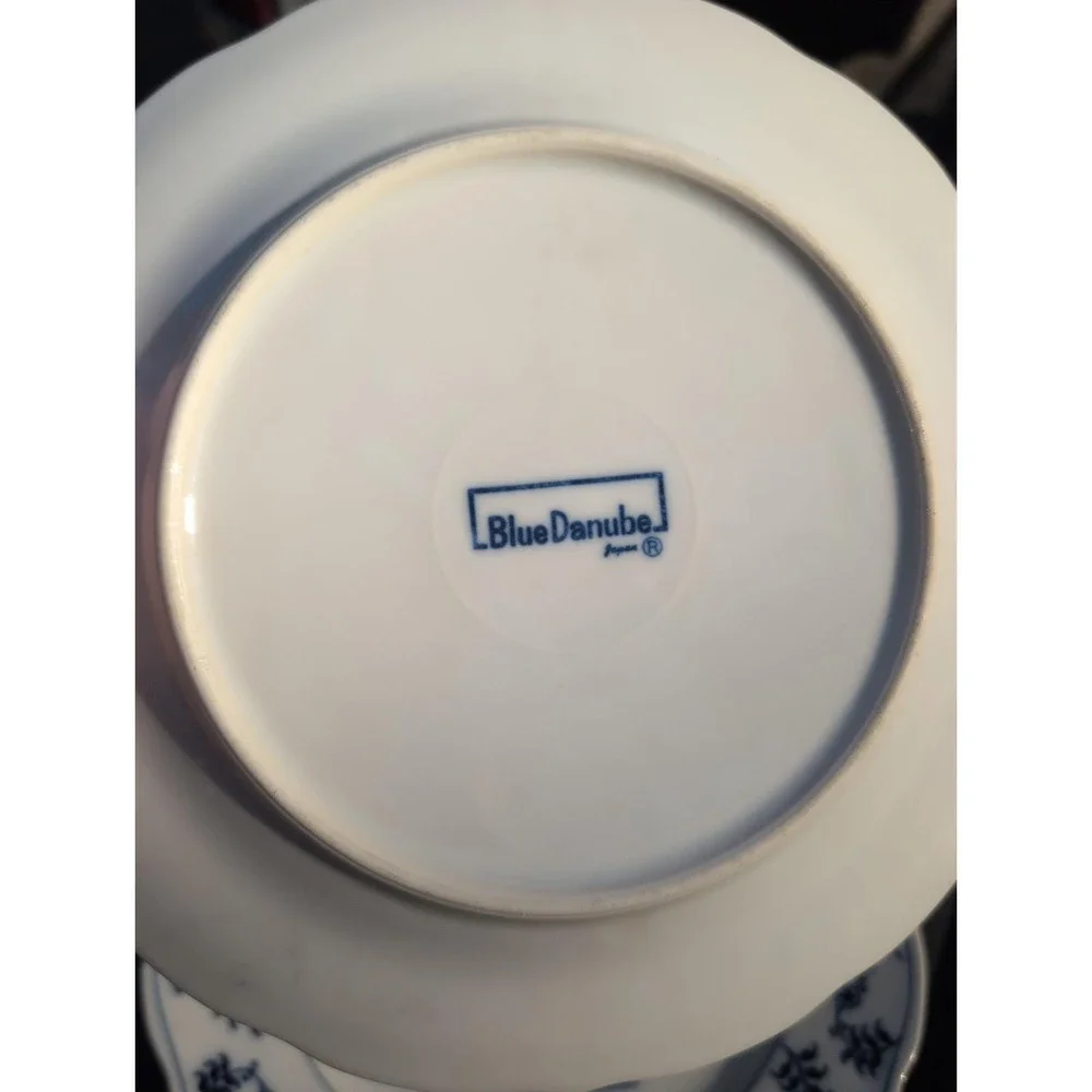 Blue Danube Japan Salad/Dessert Plates Set of 4 Blue Onion Floral 8.75
